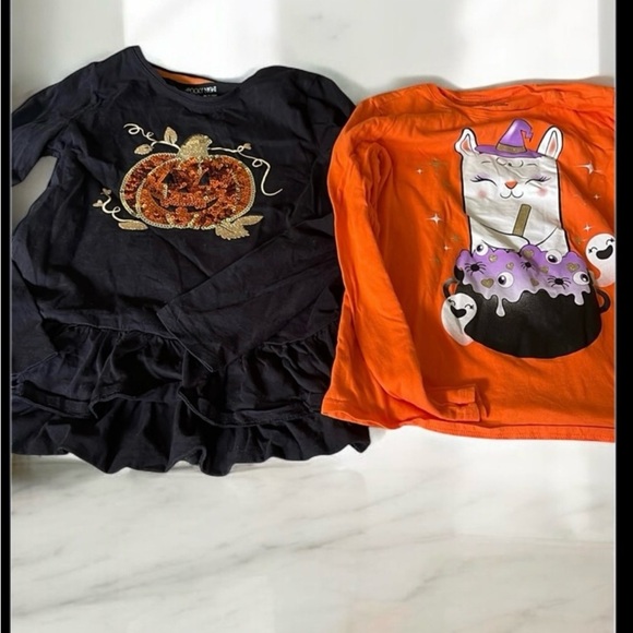 Other - 2 girls Halloween shirts 10/12